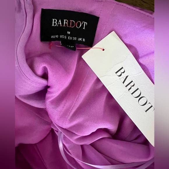 Bardot Pink Marble Mesh Halter Backless Ruched Bodycon Mini Dress Size M NW - Picture 7 of 7